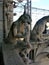 The gargoyles in Notre Dame, Paris city, France. History, time and architecture, fascination and magic