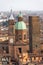 Garisenda Tower and Basilica of Santi Bartolomeo e Gaetano - Bologna Italy