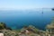 Garitsa Bay and Ionian Sea seen from the Old Fortress, Corfu City, Corfu Island, Greece, Europe