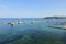 Garitsa Bay and the yacht marina of Corfu, Corfu City, Corfu Island, Greece, Europe