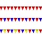 Garland with colorful pennants. Design celebration, Flag background