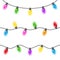 Garland glowing seamless pattern