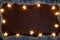 Garland of luminous stars. Christmas background with luminous garland.