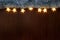 Garland of luminous stars. Christmas background with luminous garland.