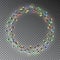 Garland wreath, Christmas string decorations. Christmas lights with isolated shine elements. Glowin