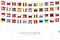 Garlands flags of different countries of europe