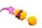 Garlands Of Flowers on the white background with space for put text