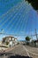 Garlands, street decorations at Madeira Wine Festival in Ponta Delgada ,Madeira,