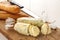 Garlic bread compound butter herb baguette thyme rosemary coriander oregano