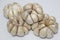 garlic bulbs. fresh cloves of garlic or garlic against a white background