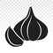 Garlic cloves / allium sativum flat icons for apps and websites