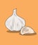 Garlic icon illustration design, spices for flavoring, make food more delicious