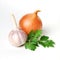 Garlic, parsley and onion