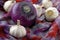 Garlic and purple onion