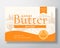 Garlic Salted Butter Dairy Label Template. Abstract Vector Packaging Design Layout. Modern Typography Banner with Hand