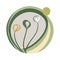 Garlic Scapes Vegetable Cute Playful Flat Icon by Generative AI