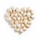 garlics be arrange in heart shape.