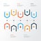 Garment Colorful Outline Icons Set.