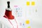 garment design on mannequin Red dummy with measuring tape in tailors fashion designer studio, Creative Design and Artistic Concept