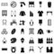 Garment icons set, simple style