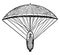 Garnerin Parachute, vintage illustration