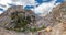 Garnet Canyon with glacier lakes and trees