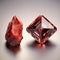 The garnet gemstone is a deep, velvety red jewel. Its surface glimmers with warm and rich intensity