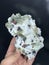 Garnet with tourmaline schorl muscovite mica albite mineral specimen crystal