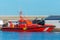 GARRUCHA, SPAIN - 04 NOVEMBER 2023 Rescue ship moored in Puerto de Garrucha, Spain, belonging to Salvamento Maritimo, the Spanish