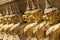 Garudas and nagas on external decorations of the Ubosoth, Wat Phra Kaew temple, Grand Palace, Bangkok, Thailand