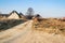 GARZWEILER, GERMANY - AUGUST 15 2015: A few of the many houses which will be destroyed very soon by the open cast mine Garzweiler