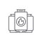 Gas boiler line icon concept. Gas boiler vector linear illustration, symbol, sign