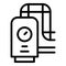 Gas boiler pipe icon outline vector. House heater
