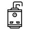 Gas boiler pump icon outline vector. House heater