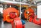 Gas boilers in gas boiler room for steam production