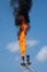 Gas burn or Flare burn in offshore location, Oil and gas process