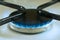Gas burner with blue fire