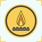 Gas burner color icon