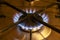 Gas burner cooker stove with a blue flame