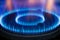 gas burner flame closeup