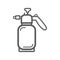 Gas burner manual instrument isolated outline icon