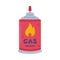 Gas Burner Red Balloon as Ignition Gear with Flammable Fuel Vector Illustration