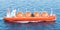 Gas carrier sailing in ocean. 3D