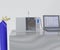 Gas chromatography (GC) set up instruments equipment for analytical chemistry