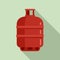 Gas cylinder butane icon, flat style