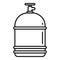 Gas cylinder filling icon, outline style