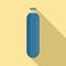Gas cylinder oxigen icon, flat style