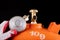 Gas cylinder and propane-butane gas reducer. Accessories for home gas supply