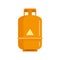 Gas cylinder propane icon flat isolated vector