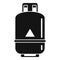 Gas cylinder propane icon, simple style
